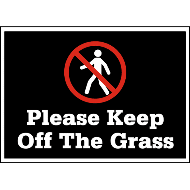 Please Keep Off Grass 5-Pack CGSignLab Victorian Frame Clear Window Cling 30x20 